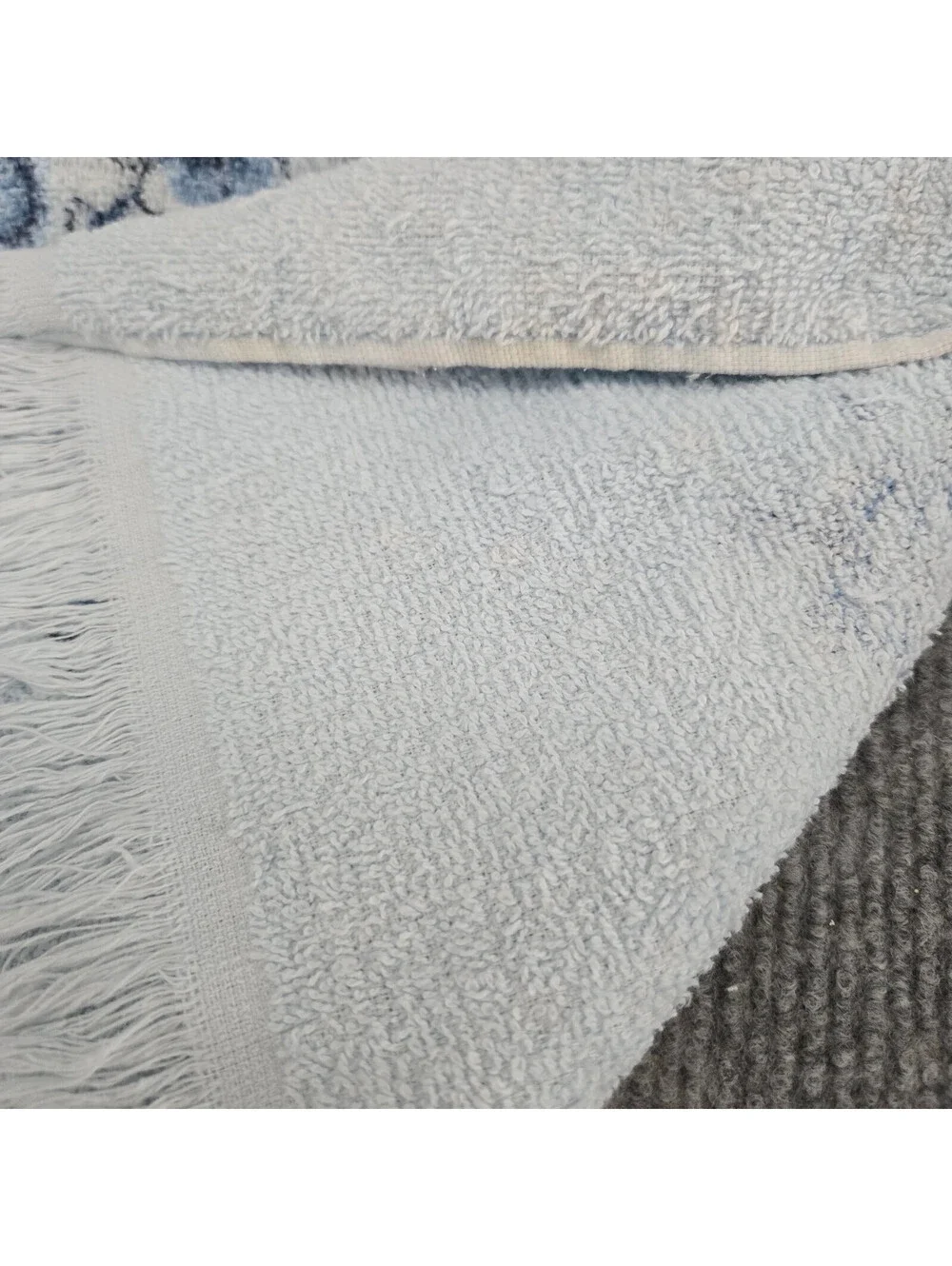 Stevens Blue Cherry Blossom Cotton Bath Towel Made in USA 22